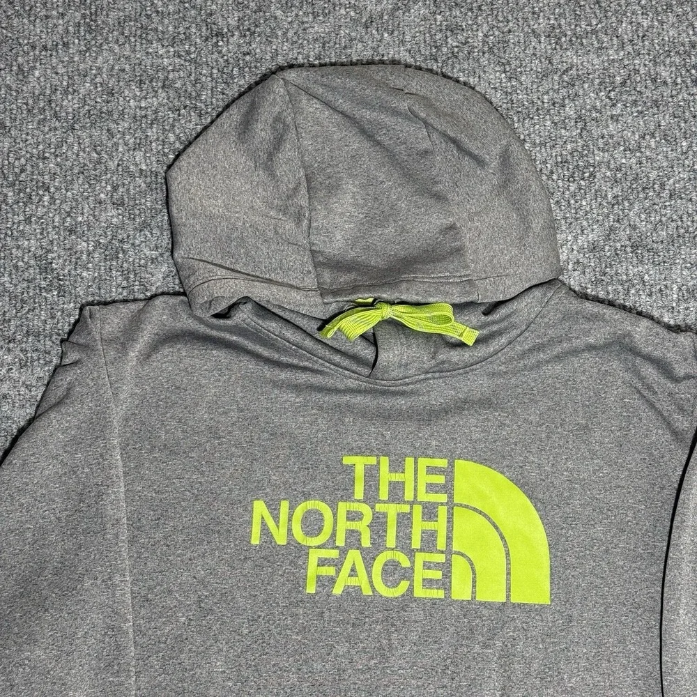 The North Face Hoodie Long Sleeve Pockets Polyester Pullover Gray Mens Sz Large‎